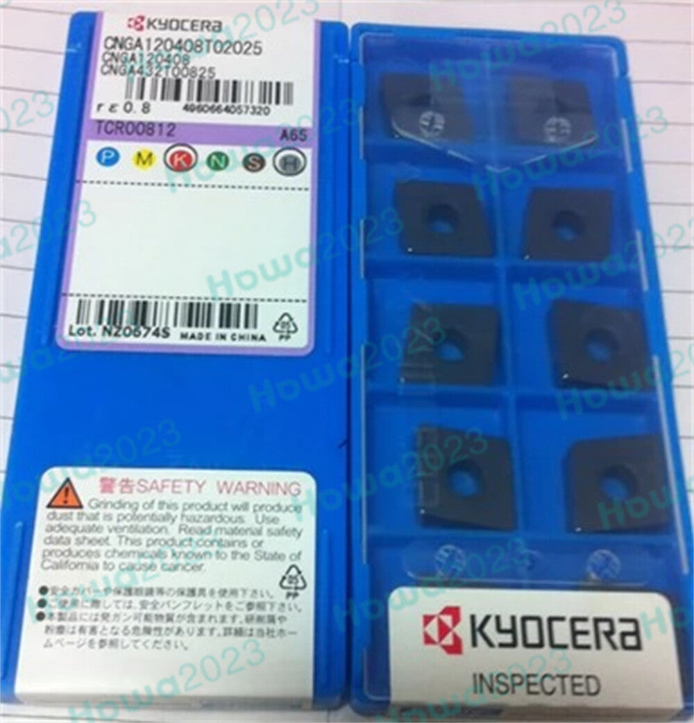 10Pcs/Box Kyocera CNGA120404T02025 A65 CNGA431T00825 A65 NC ceramic blade insert