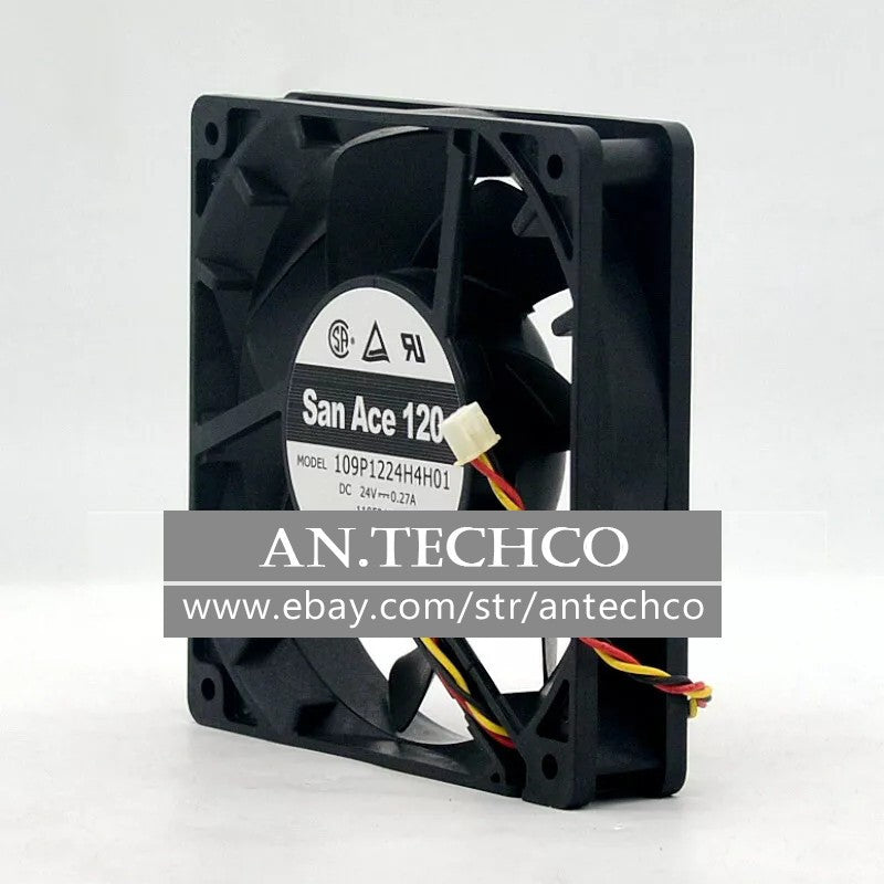 1PC Sanyo 109P1224H4H01 12025 24V 0.27A 12CM 3-wire cooling fan
