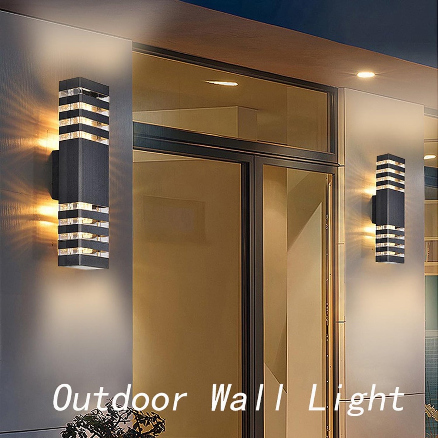 6-Pack 18 Inch LED Square Wall Lights, 24W IP65 Waterproof 4000K