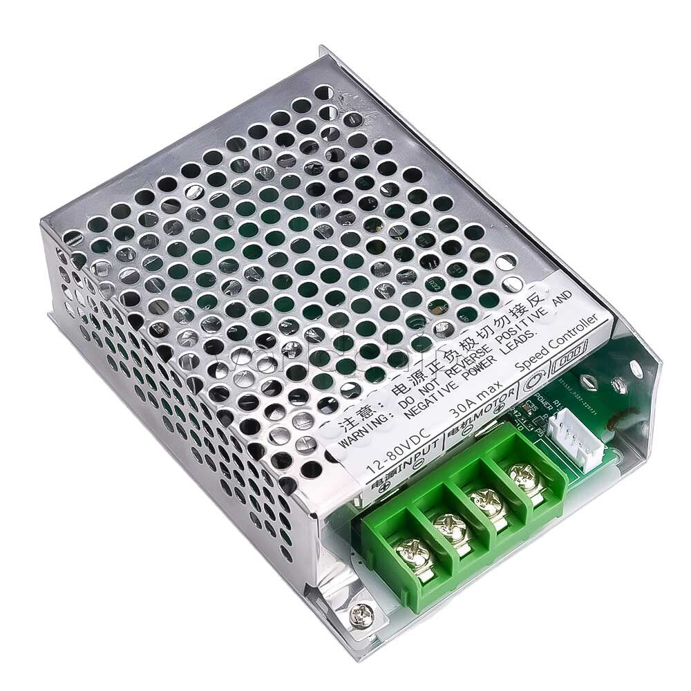 DC 12V-80V 30A Digital Display PWM DC Motor Governor Controller High Power