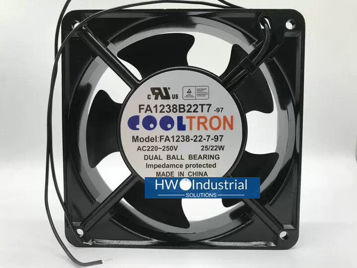 COOLTRON FA1238B22T7-97 220-250V 25/22W 12CM Aluminum Frame AC Cooling Fan