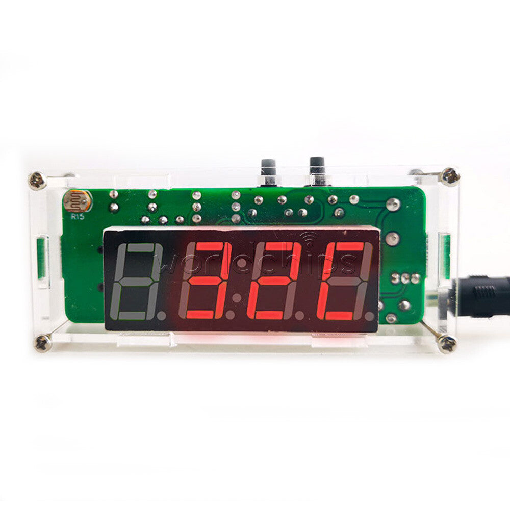 Electronic Clock Kit Set 51 Microcomputer LED Temperature / Time Display DS1302