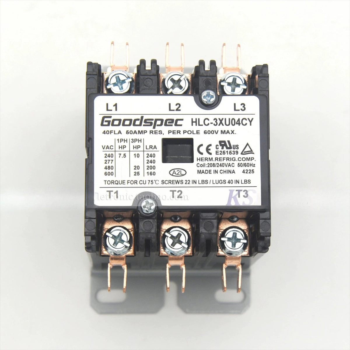 1PCS FOR Goodspec air conditioner AC contactor relay HLC3-XU04CY 40A coil 220VAC