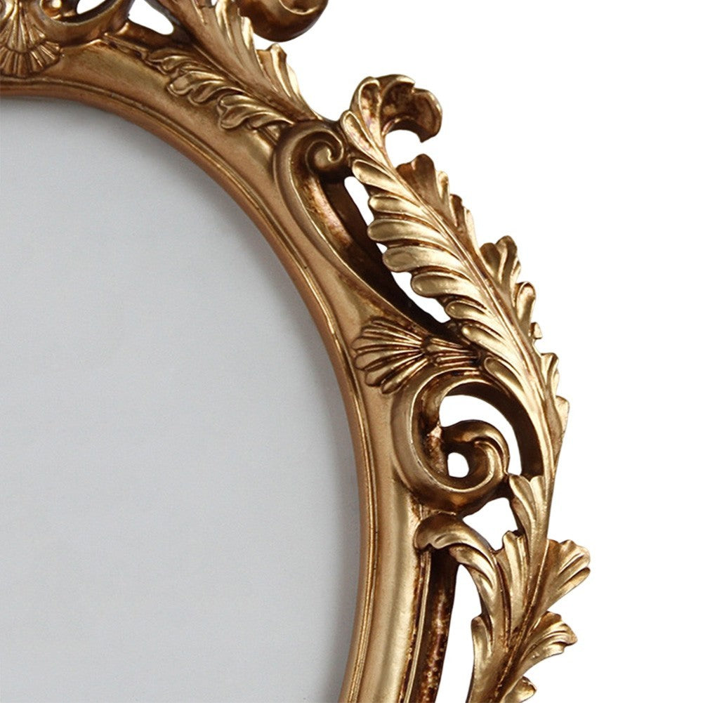 Oval Photo Frame Vintage European Style Distressed Finish Wall Mountable