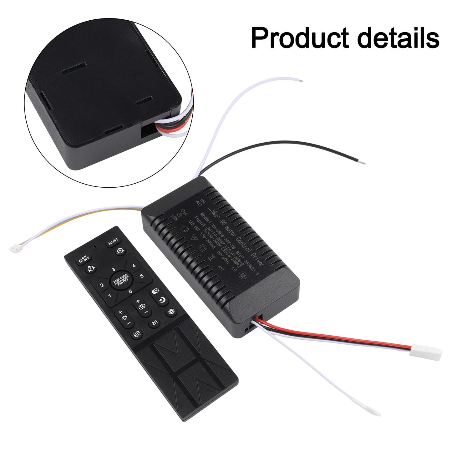 Fan Speed Control Ceiling Fan Remote Indoor Usage Compatible With Hongyun Fan