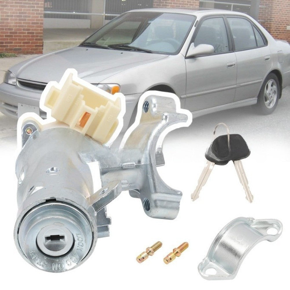Ignition Switch Lock Cylinder for Toyota Corolla Rav4 with 2 Keys and Bracket
