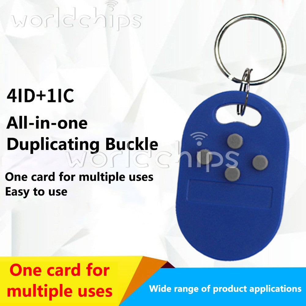 5pcs RFID multiple key fob 5-in-1 125khz T5577 EM ID writable IC 13.56Mhz keytag