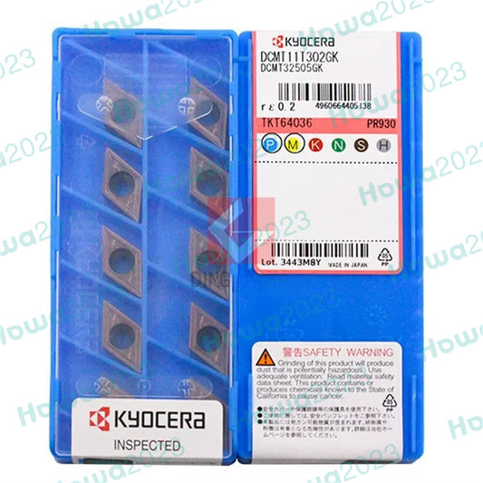 10Pcs/Box Kyocera DCMT11T302GK PR930  Turning Carbide Insert Steel CNC Blade