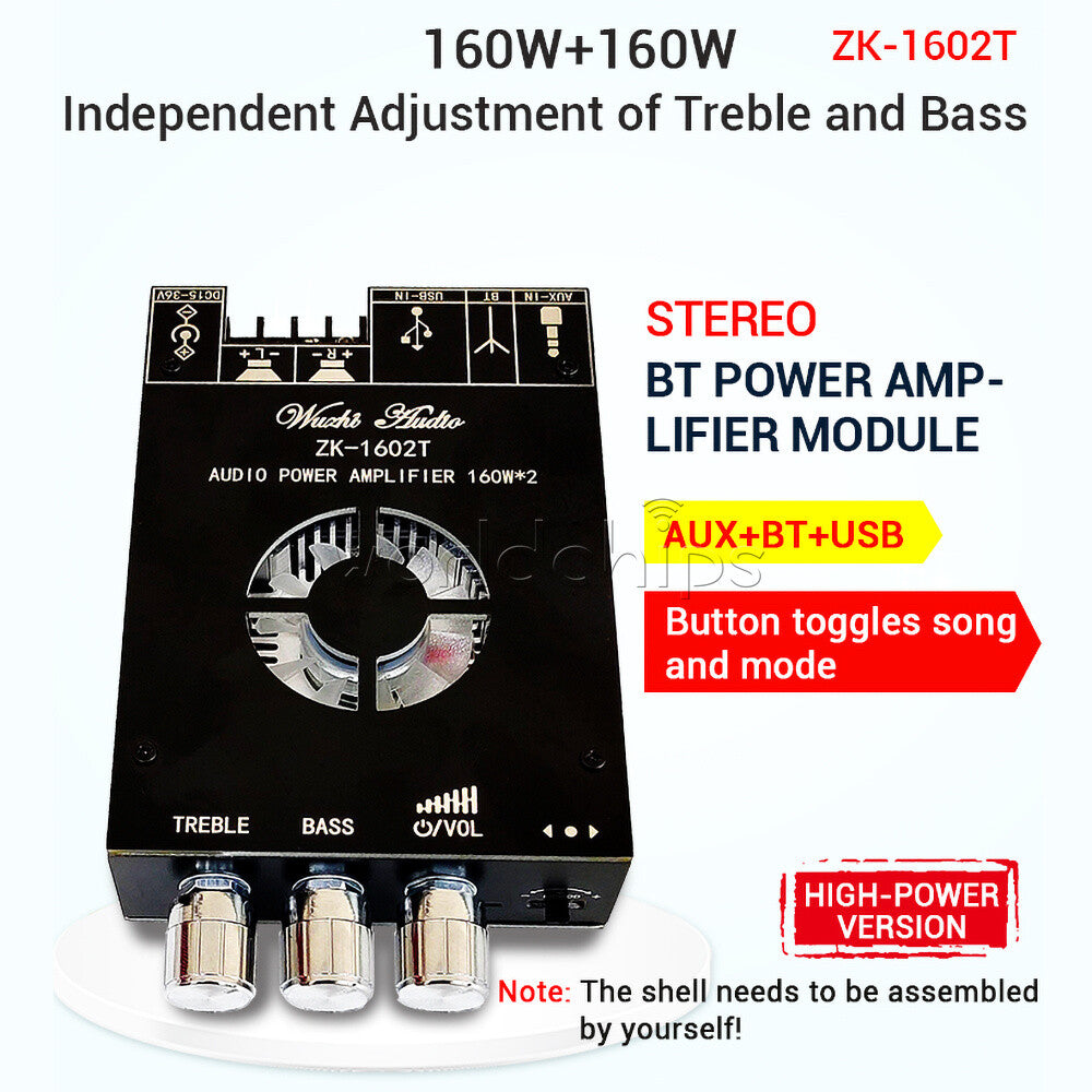 Bluetooth 5.0 160WX2 High Power Bass Audio Amplifier Module TDA7498E TPA3116D2