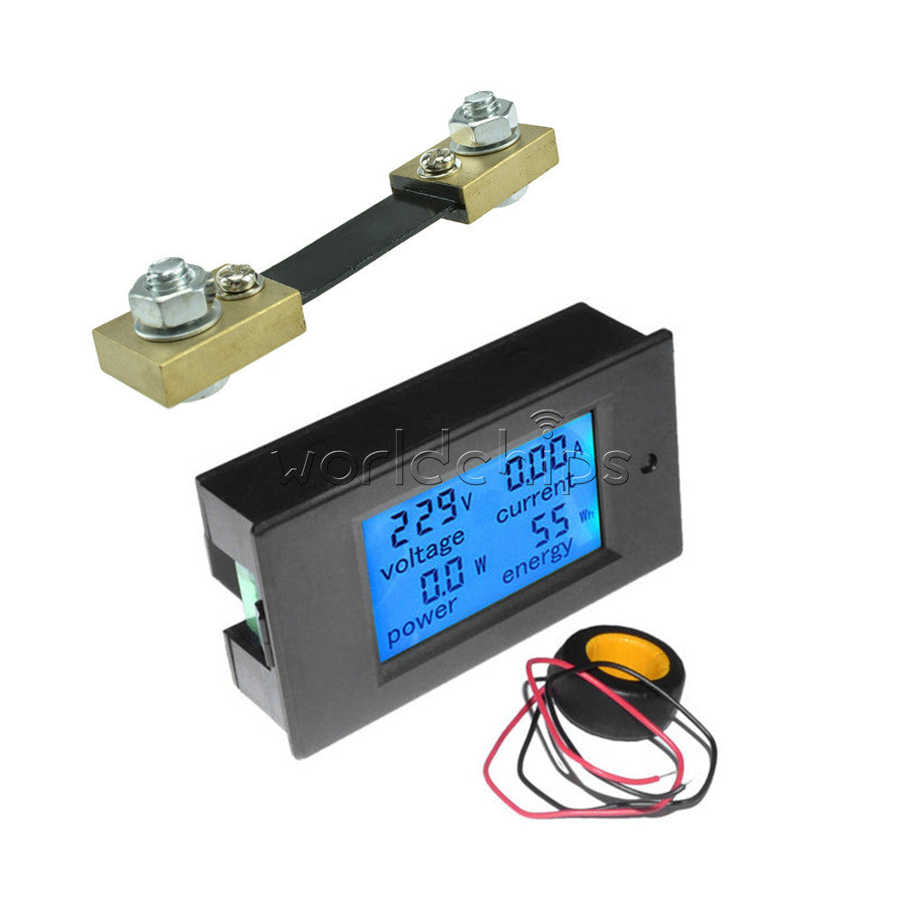 AC 0-100A LCD Volt Digital Current Power Meter Ammeter Voltmeter Meter
