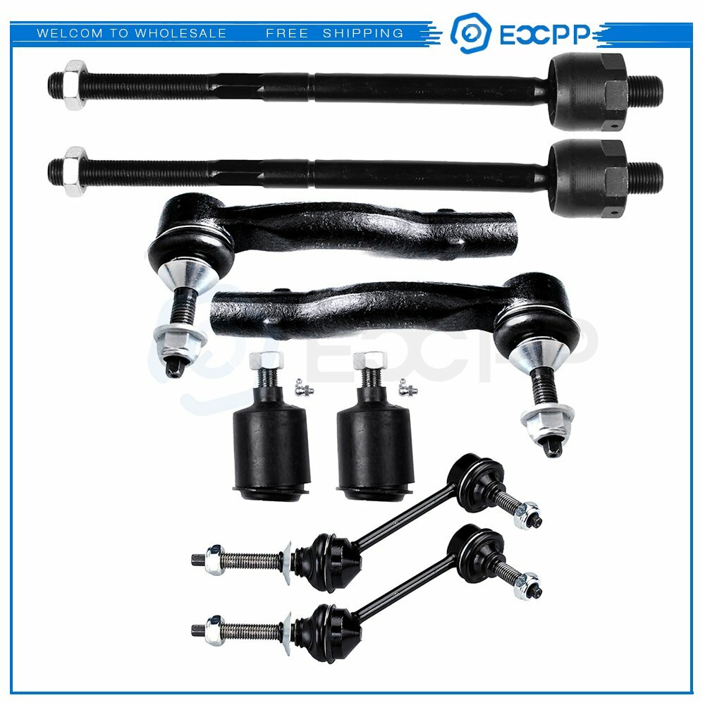 ECCPP 8pcs Tie Rod End Front Steering Kit Fits Lincoln Town Car 2003-2011