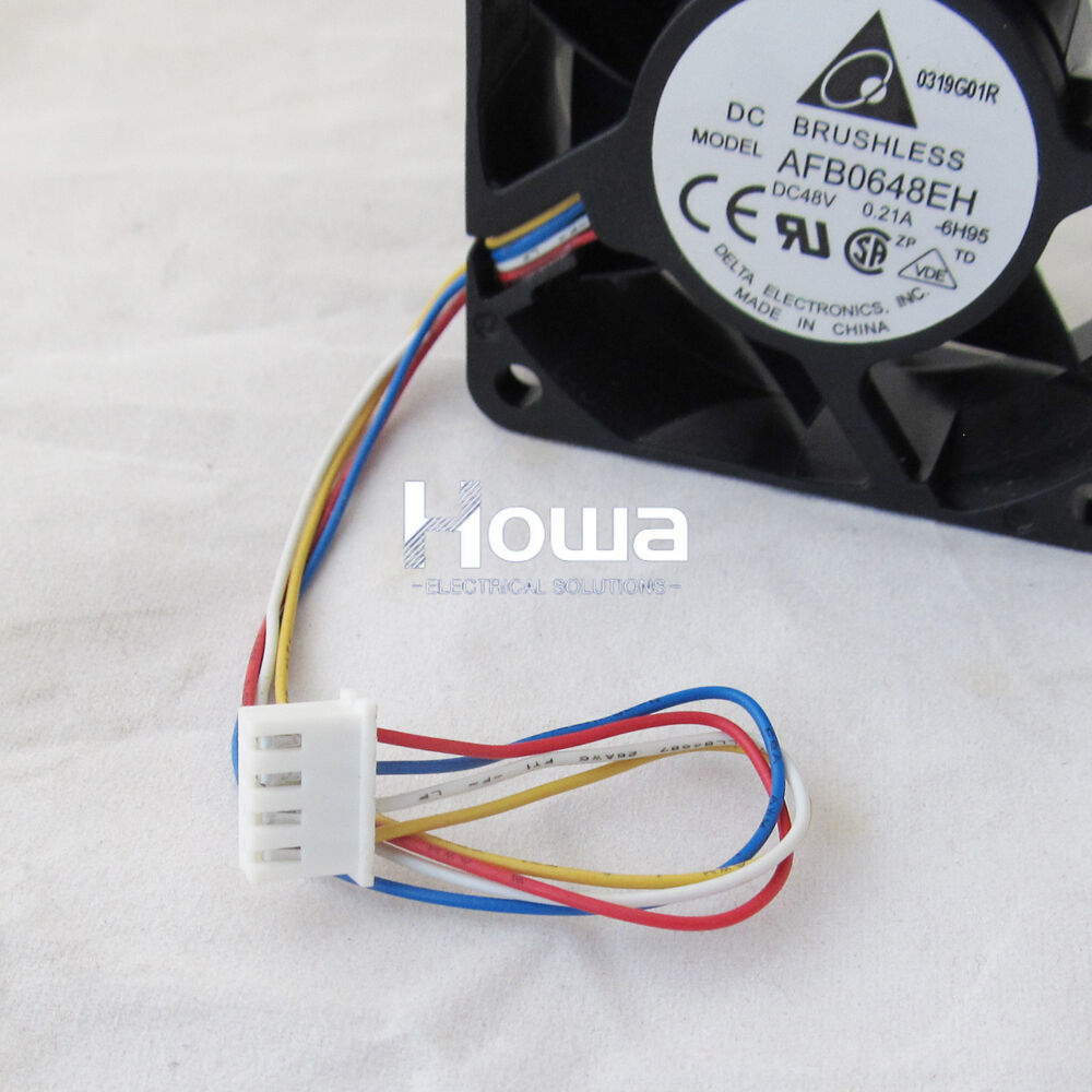 1pc Delta DC Cooling Fan AFB0648EH 6H95 60x60x25mm 6025 48V 0.21A 4pin Connector