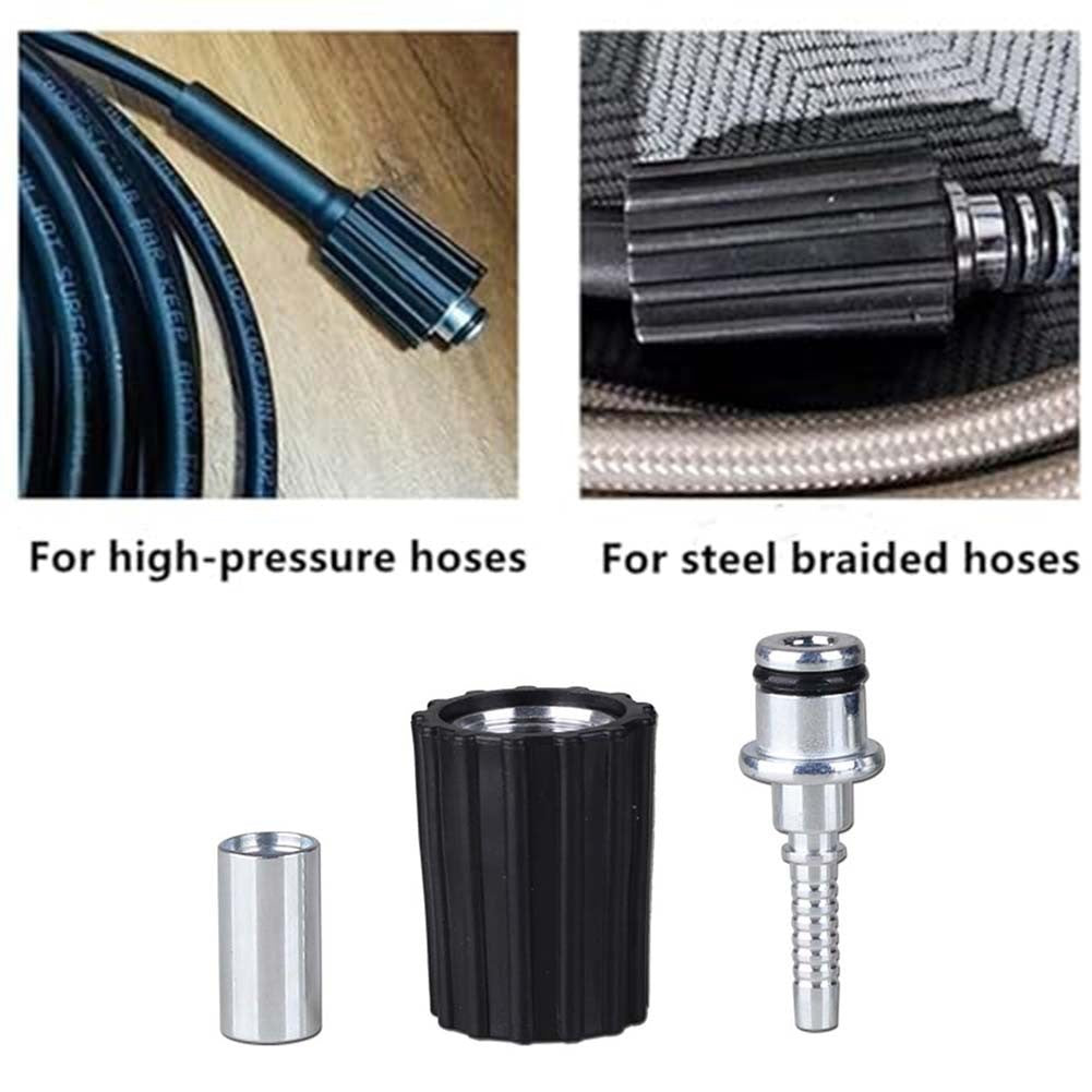 Pressure Washer Hose Repair Kit Quick Connect Metal Parts for Car Wash