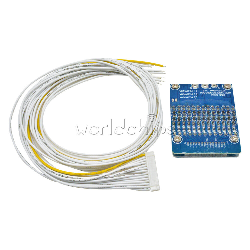 20A 48V 13S 18650 Li-ion Li-ion Cell Battery Protection BMS PCB Balance Board