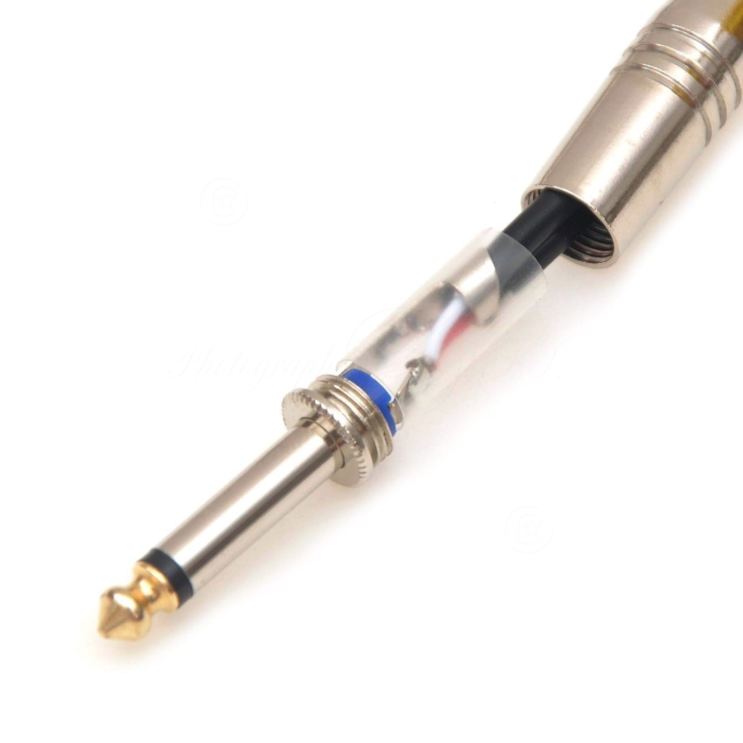 1/4 Inch Dual 6.35mm Mono Jack Splitter HiFi Audio Sys Cable Adapter Connector
