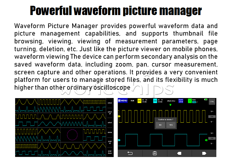 FNIRSI Touch Panel 2CHS Digital Oscilloscope 7" 1013D Mini 100MHz Bandwidth 1GS