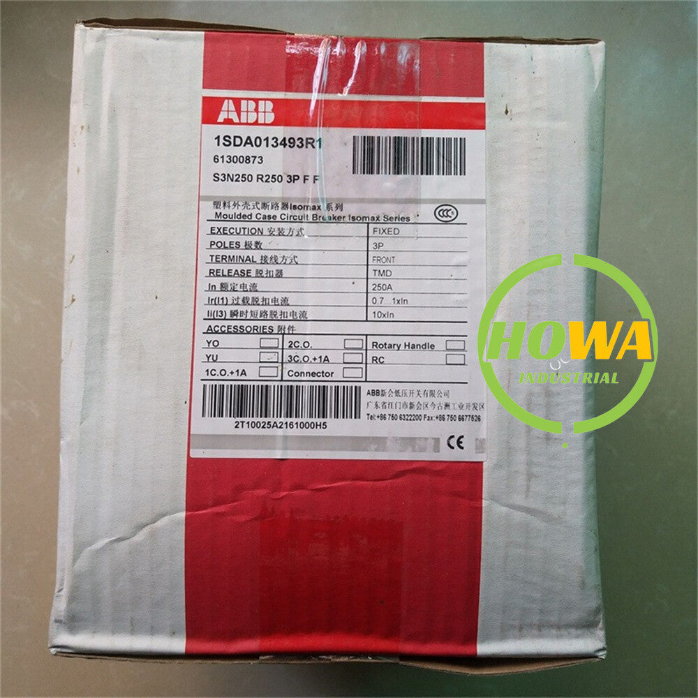1PC  ABB 250A 3P Molded Case Circuit Breaker 1SDA013493R1 S3N250 R250 3P F F