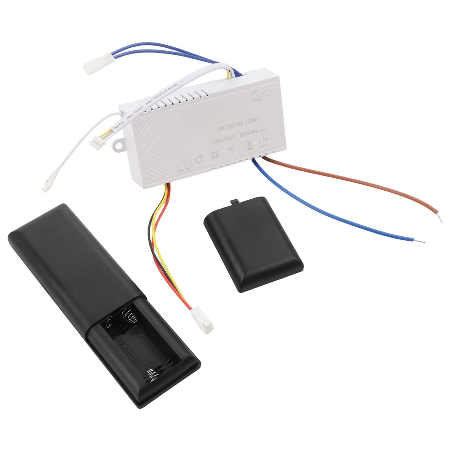 LED Ceiling Fan Remote Control 6 Speeds Light Adjustment Battery Monitor