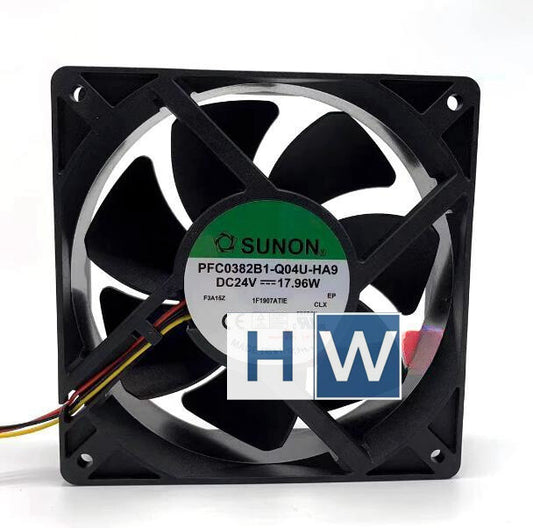 1PC SUNON 3-wire PFC0382B1-Q04U-HA9 24V 17.96W 12CM inverter cooling fan