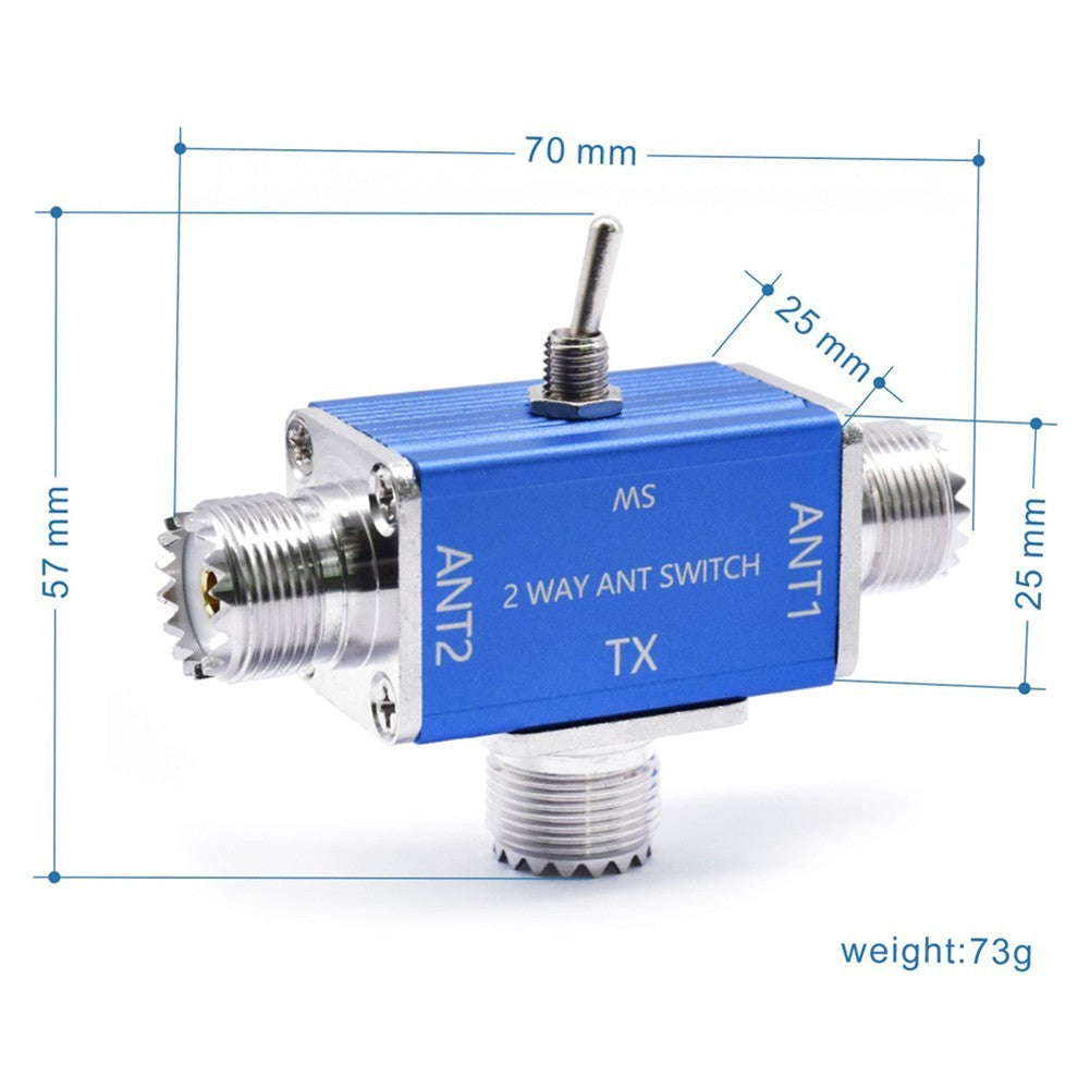 Manual Two Way Coaxial Antenna Switch High Power 100W for Radio Equipment