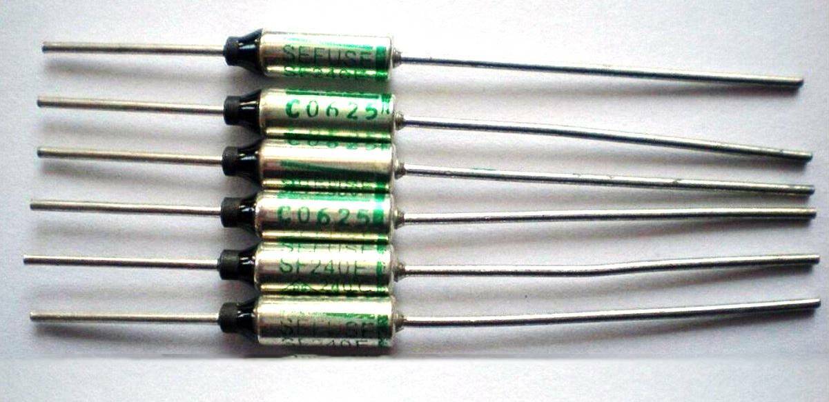 5x SF240E SEFUSE Cutoffs 10A 250V Thermal Fuse 240°C Overload Protect For Cooker