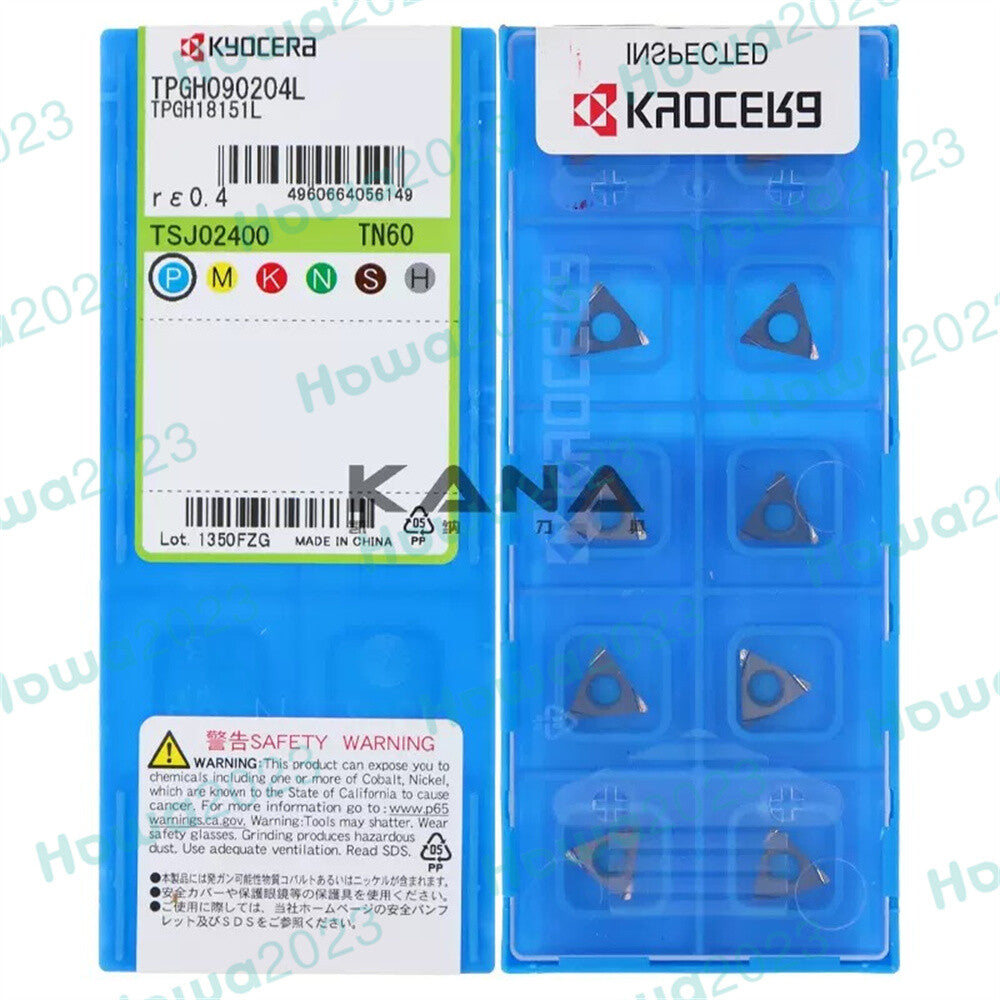 10Pcs/Box Kyocera TPGH090204L TN60 Carbide Inserts CNC Boring Blade