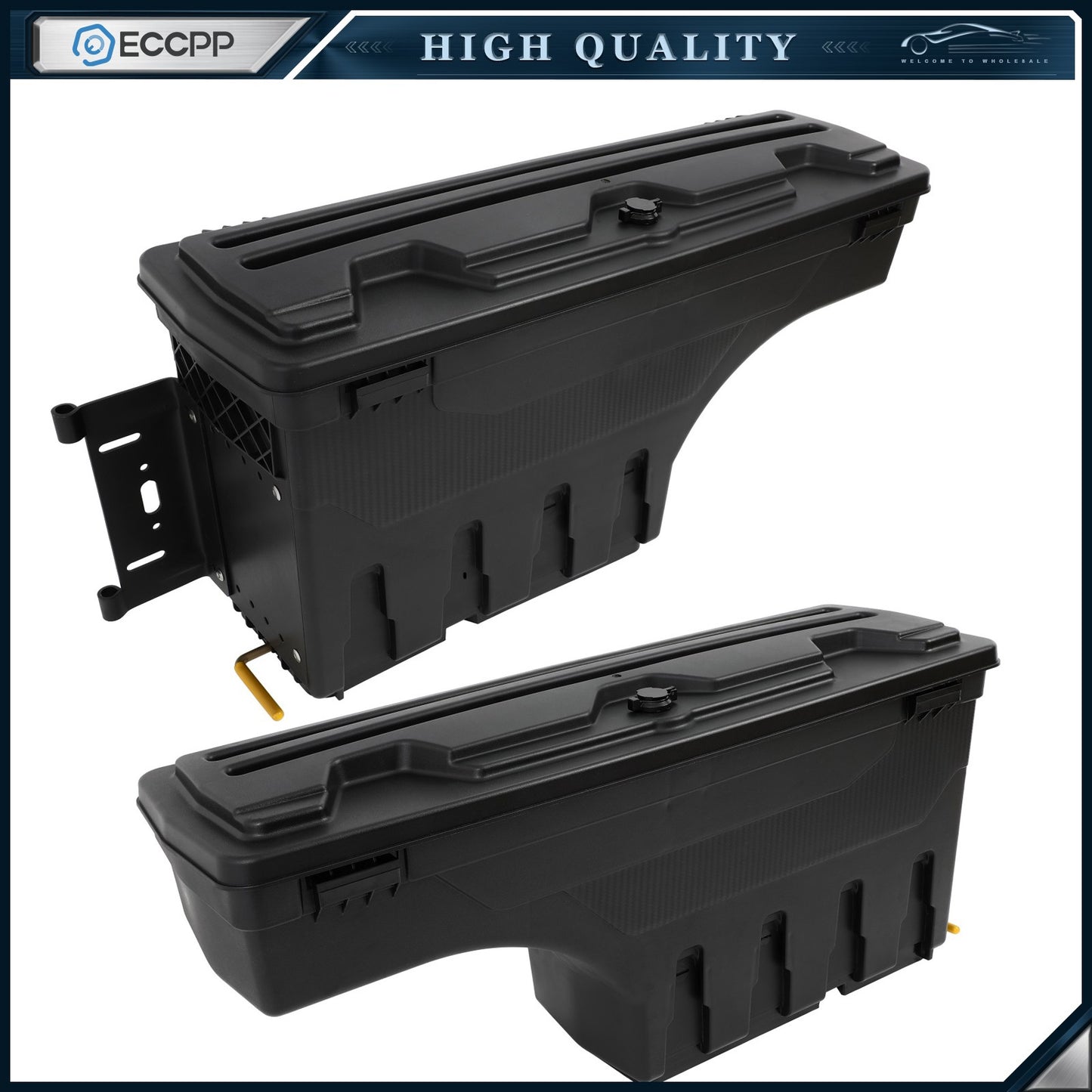 Pair Left + Right Truck Bed Swing Storage Tool Box For 2005-2022 Toyota Tacoma