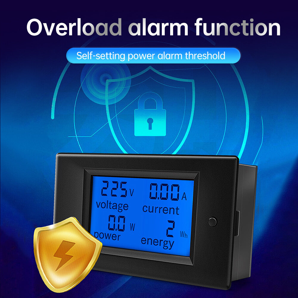 AC80V-260V Digital LED Display Voltmeter Ammeter Wattmeter Power Energy Meter