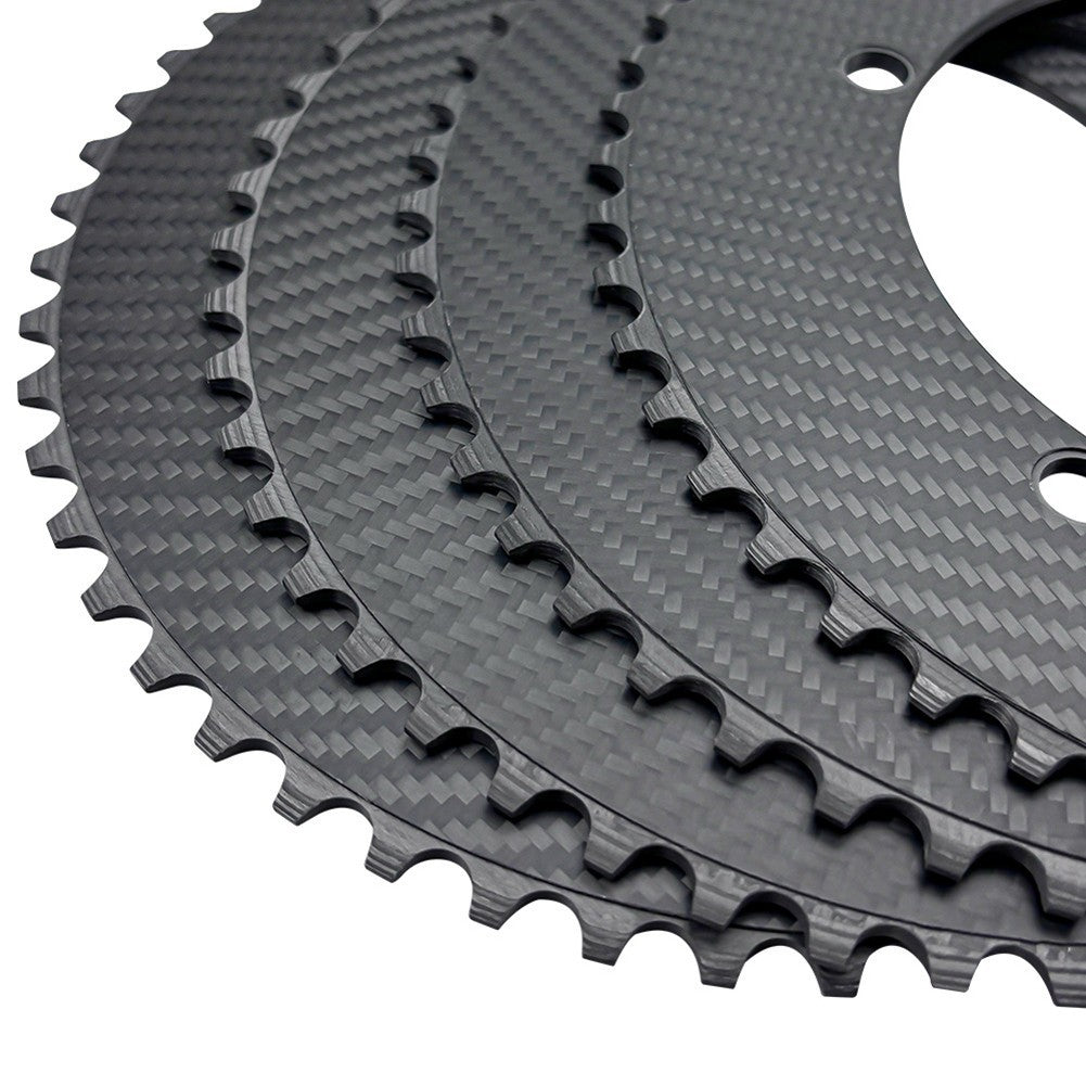 Carbon Fiber Chainring for Fixed Gear Track Bike BCD144 49T 53T 58T Options