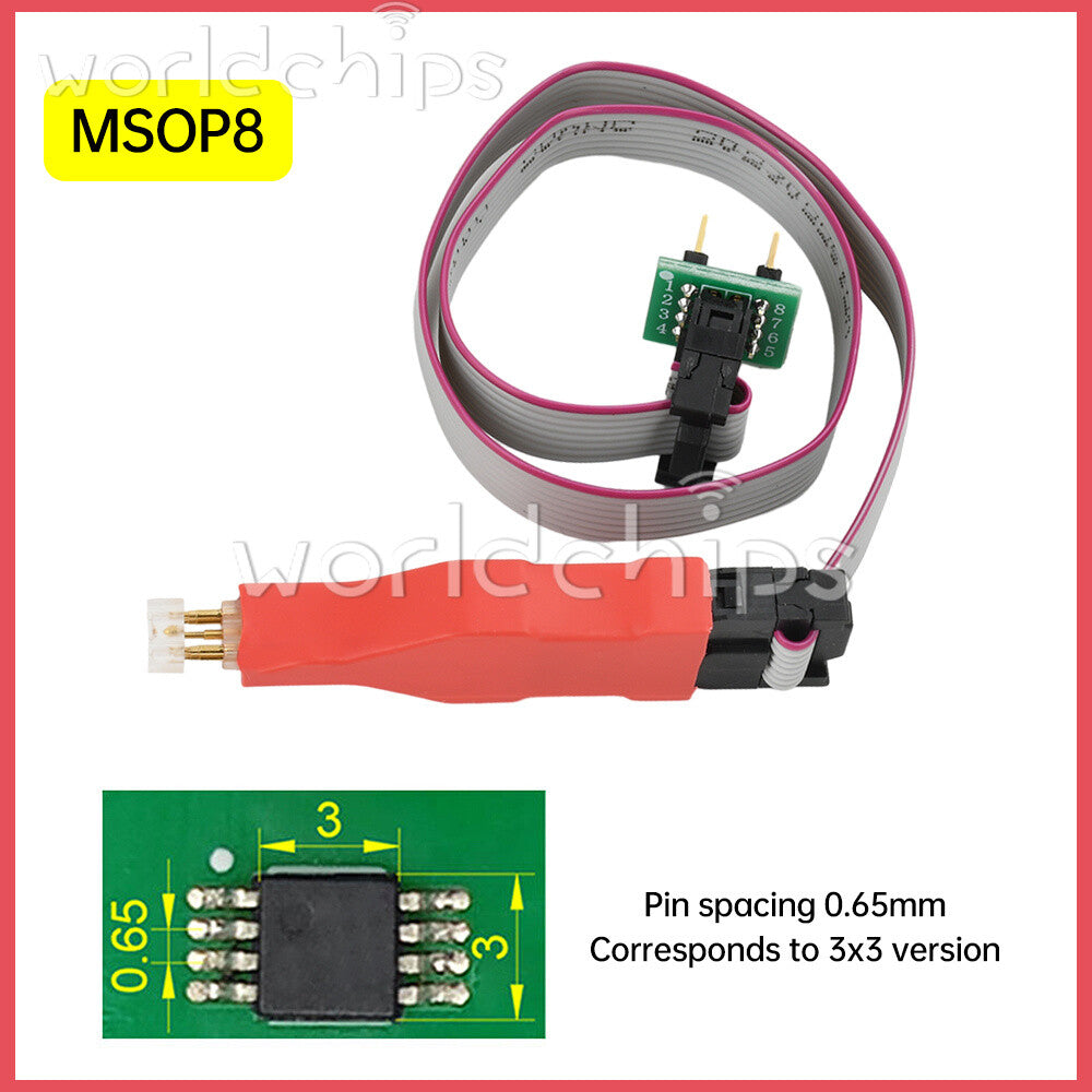 TSSOP8/MSOP8 Chip Spring Pin Burn Read Write Test Probe w/Program Download Cable