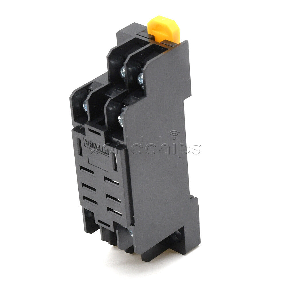 10PCS DC12V DC Coil Power Relay LY2NJ DPDT 8 Pin HH62P JQX-13F With Socket Base