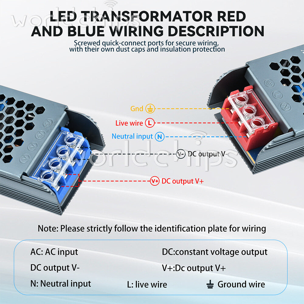 220V to 12V LED Driver Switching Power Supply LED Light Transformer Converter