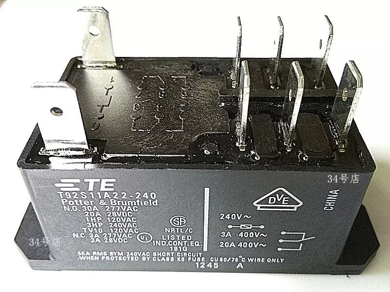 1/piece  T92S11A22-240 TE Power Relay 240VAC 8-pin 30A