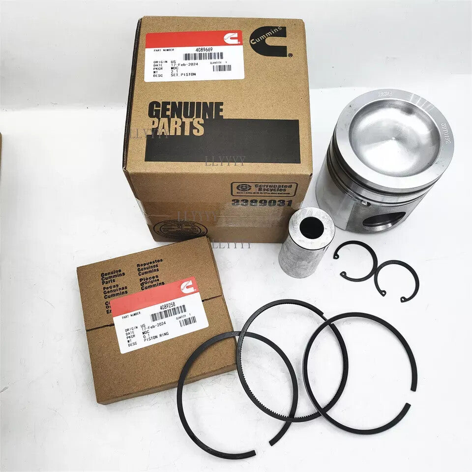 1x  4089669 Piston+Ring Sets Fits For Dodge Ram 5.9L Cummins 24v 2004-07 Std