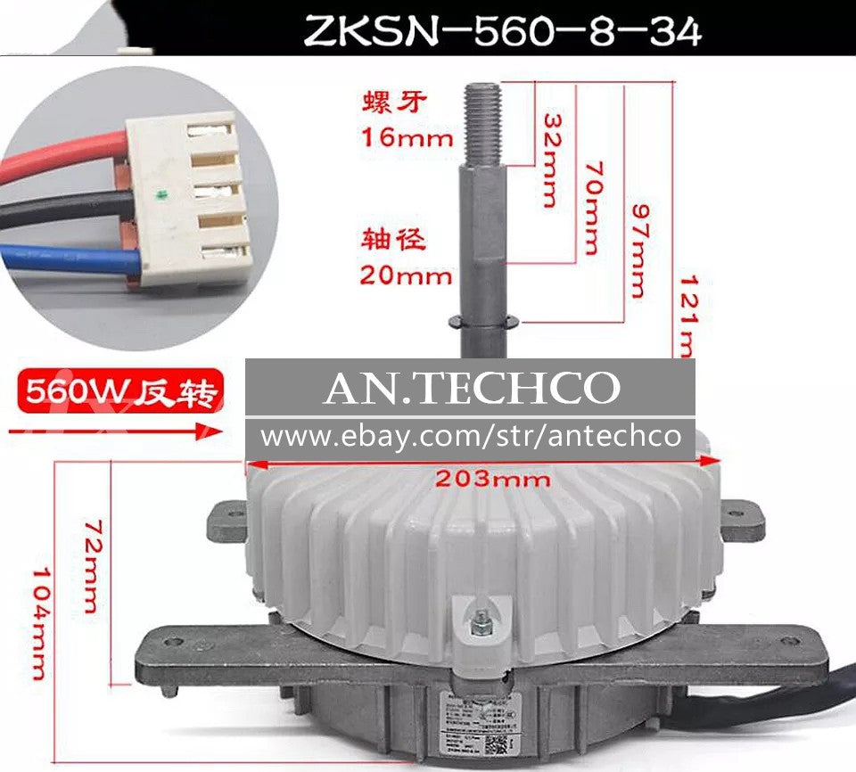 1PC Midea central air conditioner DC motor ZKSN-560-8-34 fan motor