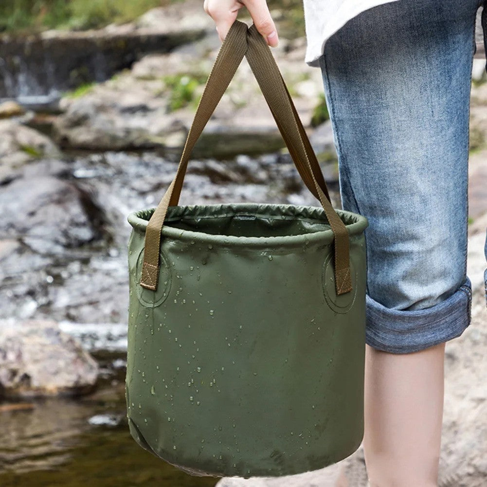 Multi Use Folding Bucket Collapsible Water Container for Hiking Fishing Camping