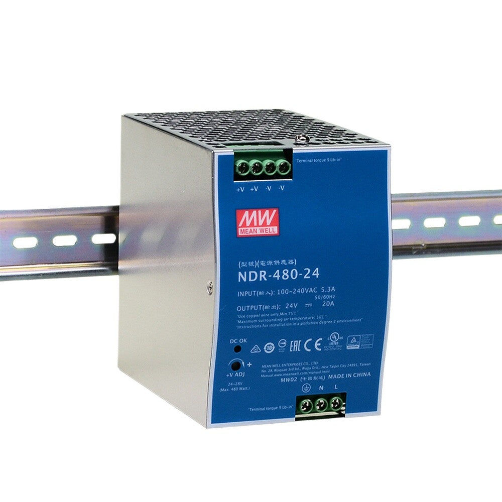 1pcs MEAN WELL NDR-480-24 Rail switch power supply 24V 20A 480W