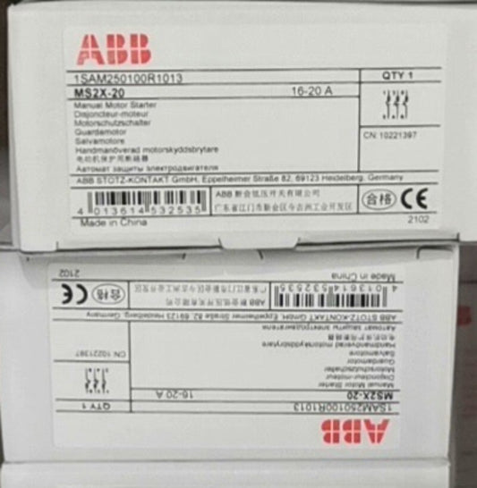 1pcs ABB 10221397  Motor Circuit Breaker MS2X-20