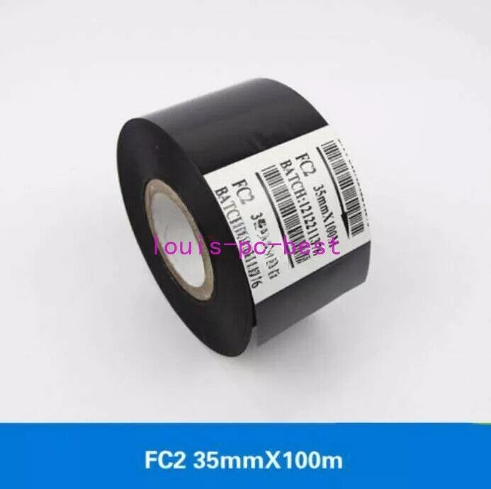 10pcs Rolls Hot Stamp Ribbon FC2 35mm x 100m For Coder Printer Machine Silver