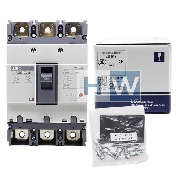 1Pc  Power Generation LG Molded Case Circuit Breaker ABE203b 3P 200A