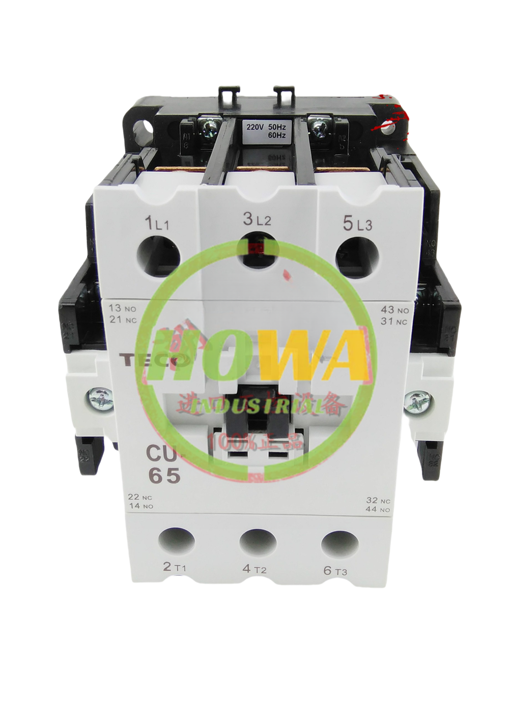 1/piece  TECO AC contactor CU-65 3A2a2b 220VAC Coil Voltage