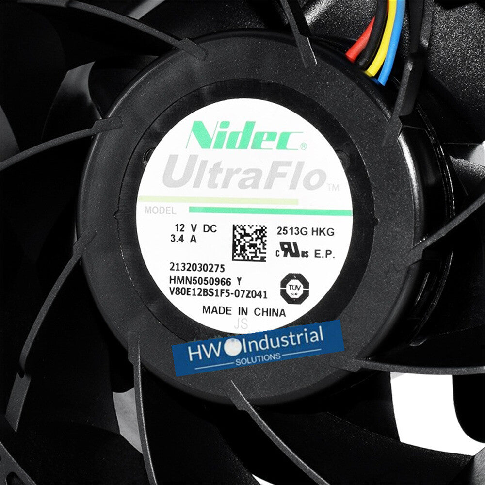 1/piece Nidec V80E12BS1F5-07Z041 4-wire 8038 12V 3.4A 8CM Server Cooling Fan