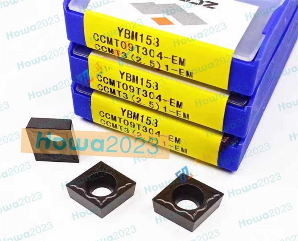 10Pcs/BOX CCMT09T304-EM YBM153 CCMT32.51-EM CNC Blade Carbide Insert