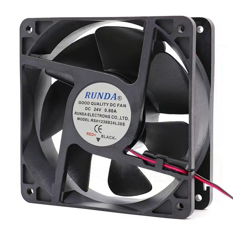 RUNDA RSH1238B24L38S 24V 0.60A 12CM 12038 High Air Flow Cooling Fan