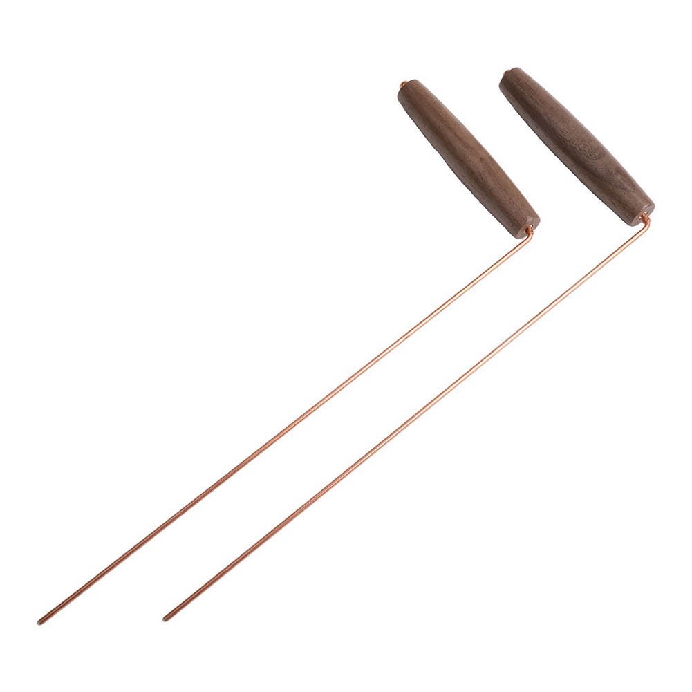 Copper and Walnut Dowsing Rods Kit with Elegant Design for Enthusiasts
