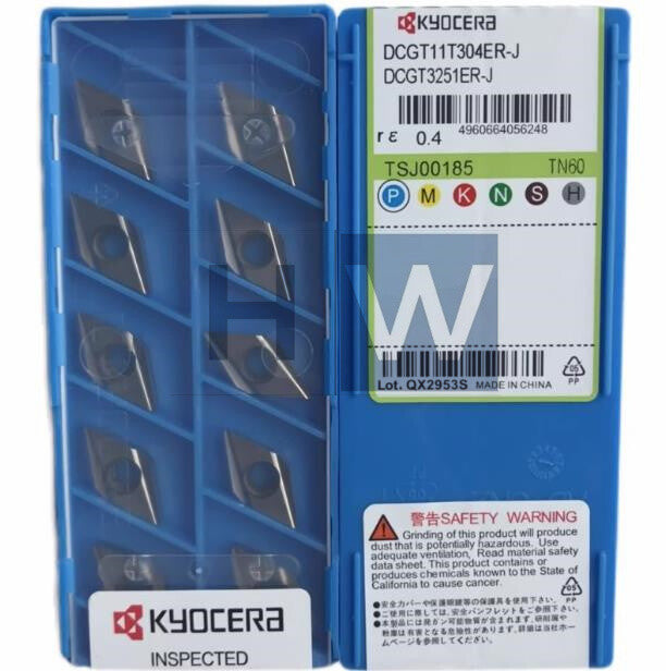 Box/10Pcs DCGT11T304ER-J TN60 Diamond CNC Milling Insert