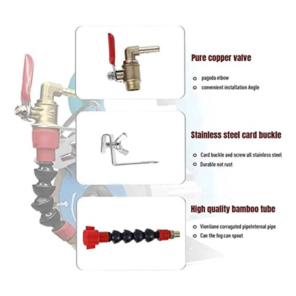 Efficient Dust Removal Spray System with Hose and Nozzle for Cutting Machines