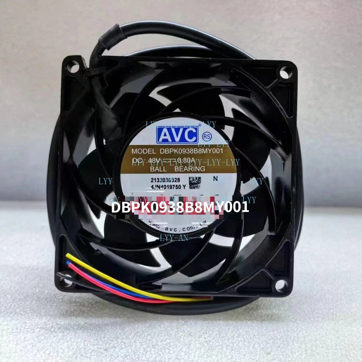 1 PCS AVC Fan DBPK0938B8MY001 DC48V 0.80A 9038 9cm 4 wire Aluminum frame fan #P
