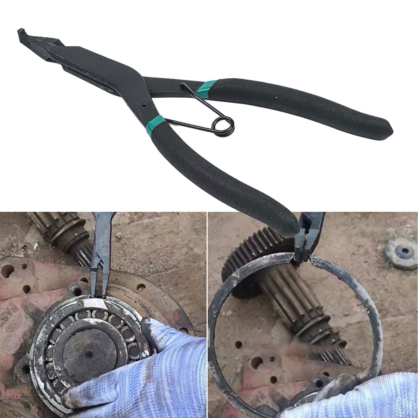 Carbon Steel Snap Ring Pliers Flat Mouth for Gearbox Repair and Maintenance