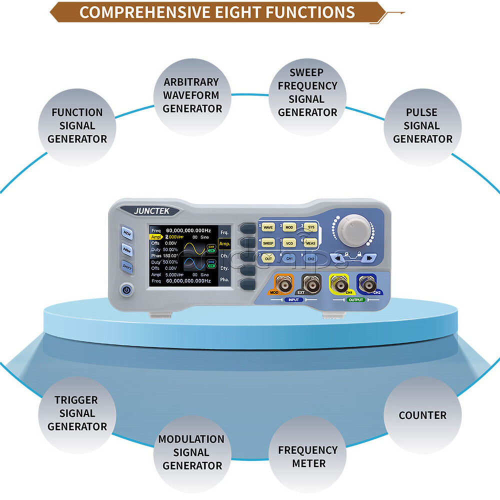 JDS8060 / JDS8080 CNC Dual-channel DDS Function Signal Source Generator US/EU/UK